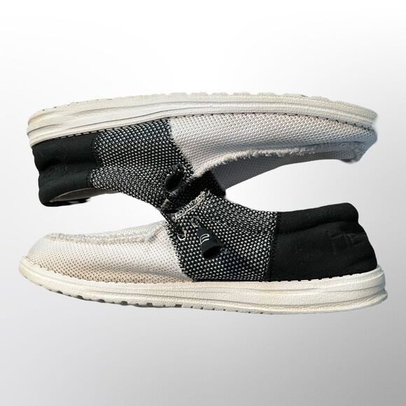 Men’s Hey Dude Wally Sox Funk Black Ice Knit Slip Ons Size 11 - Picture 7 of 7